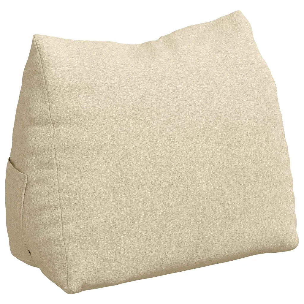 Cuscino per Schiena Crema 45 x 20 x 35 cm Tessuto 42015009