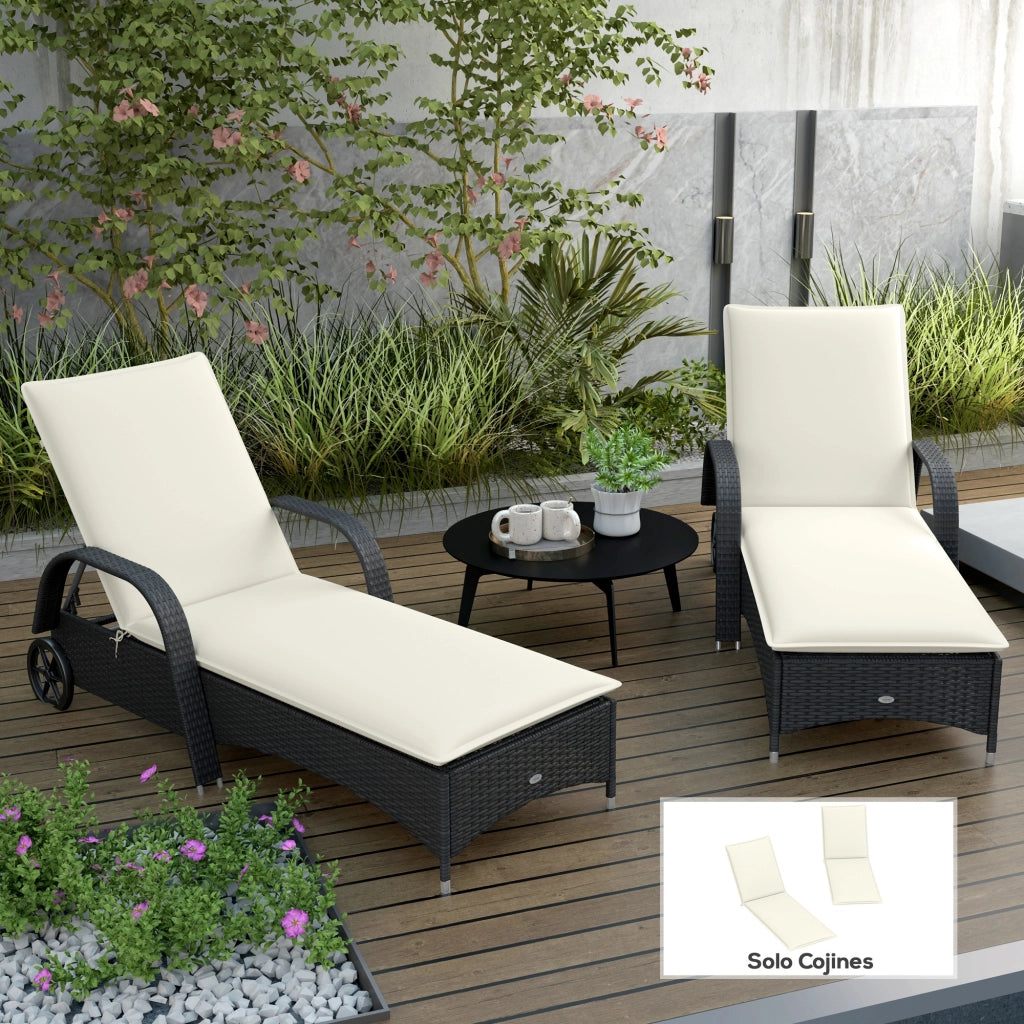 Cuscini per Divani da Giardino ¨C Zephmum ¨C 193x58x6 cm Crema