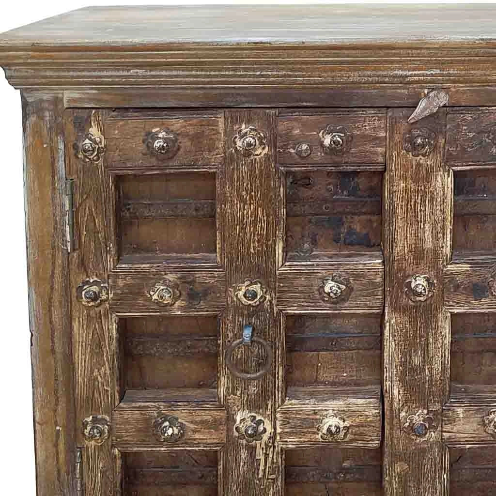Credenza artigianale in legno marrone 115x51x98h cm