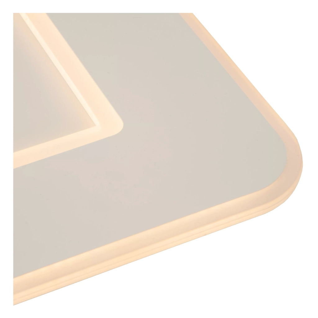 Plafoniera LED moderna quadrata 39,4cm 24W bianca Lucide