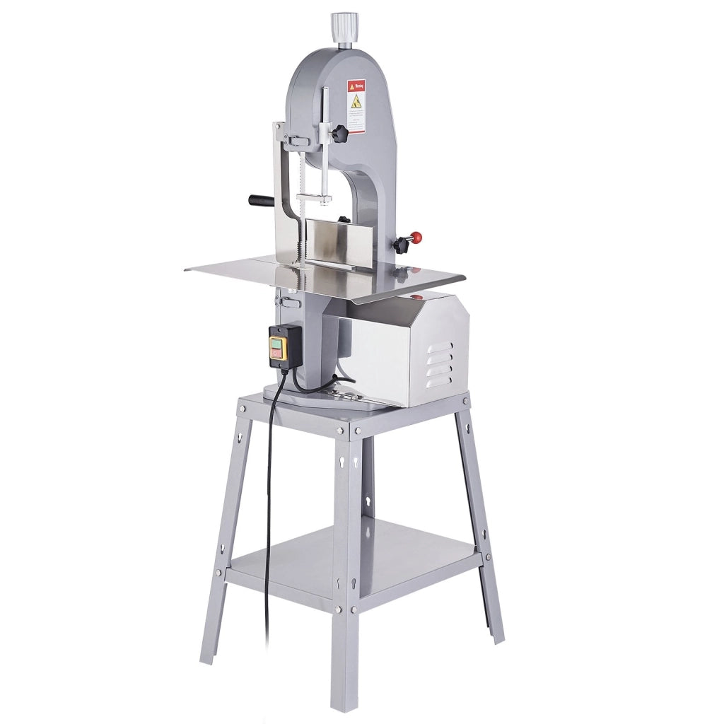 Segaossa Elettrica da Terra Uso Commerciale in Acciaio Inox per Carne Ossa da Macellerie 1500W Produttività max. 300kg/ora, Macchina Segaossa Elettrica Spessore di Taglio 4-200mm Altezza 250mm