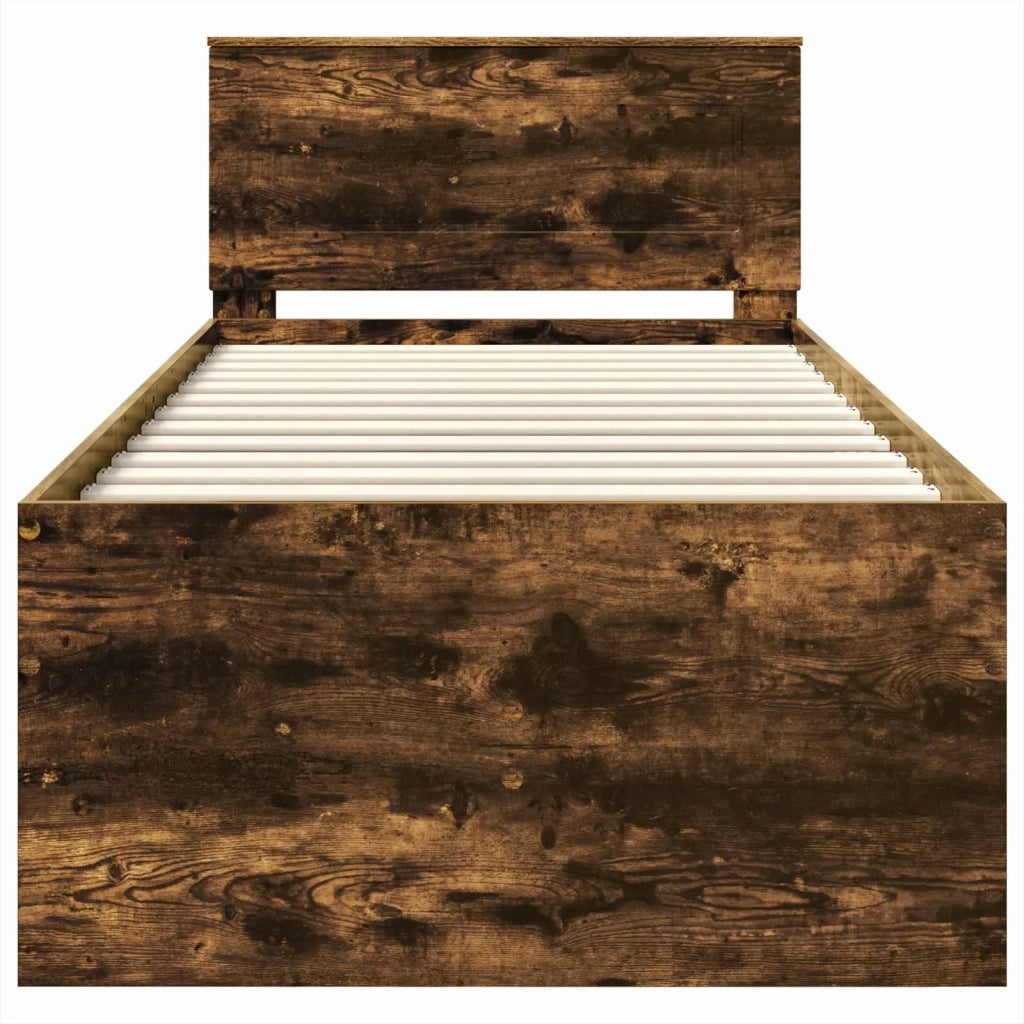 Daybed Rovere Affumicato e Nero 90 x 200 cm Legno multistrato