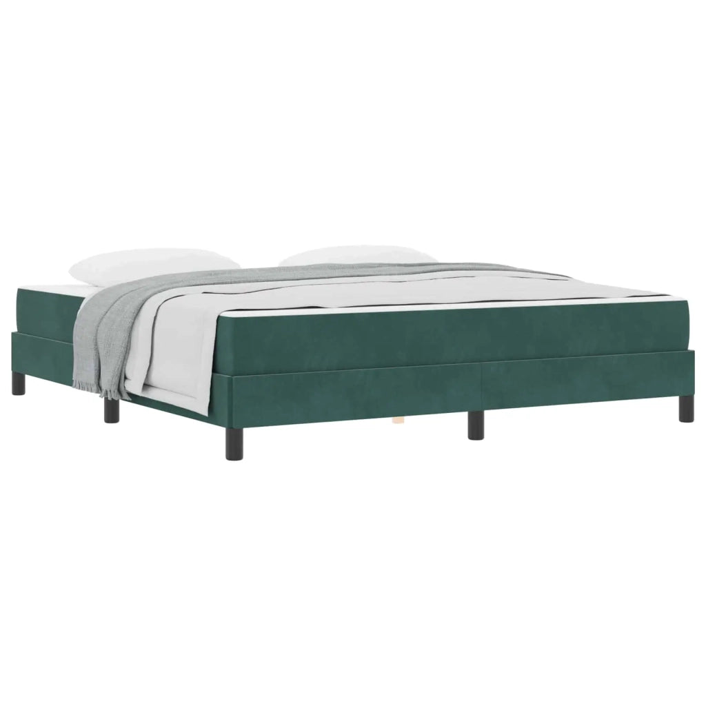 Letto a molle con materasso Verde Scuro 180 x 200 cm Tessuto 3398710