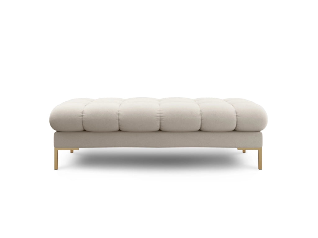Cosmopolitan Design - Panca "Bali" 2 posti in tessuto strutturato beige 