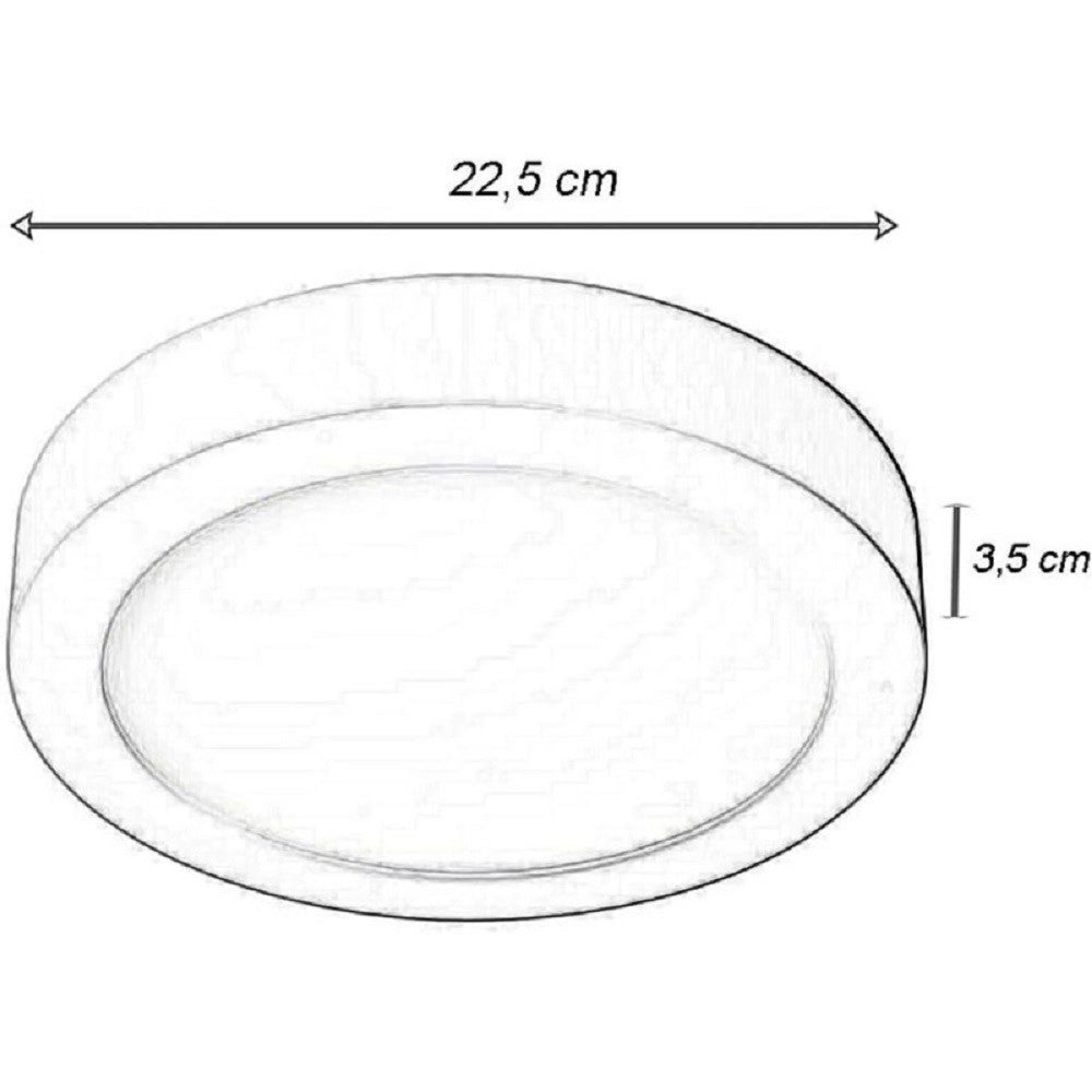 Trade Shop - Plafoniera Pannello Led 18 Watt Rotondo Cct Tre Colorazione Di Luce P225b-t3c -