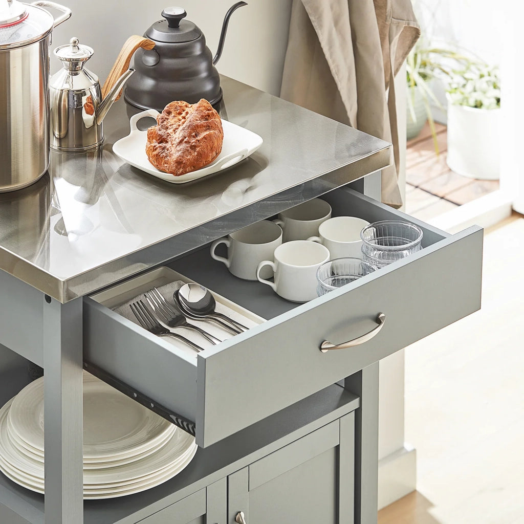 Carrello cucina, carrello da servizio colore:Grigio, FKW22-HG