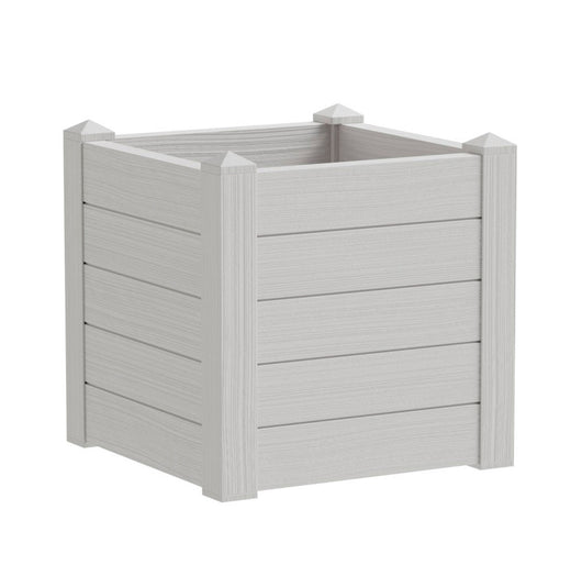 Fioriera da Giardino 42x42x40 cm in Polipropilene Trama 001 Snow Bianco Neve