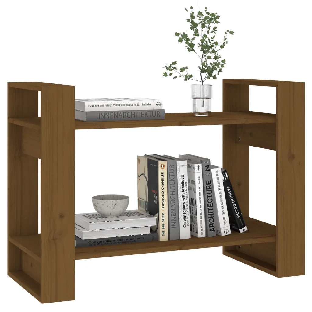 Libreria/Divisorio Ambrato 80x35x56,5 cm Legno Massello di Pino 813897