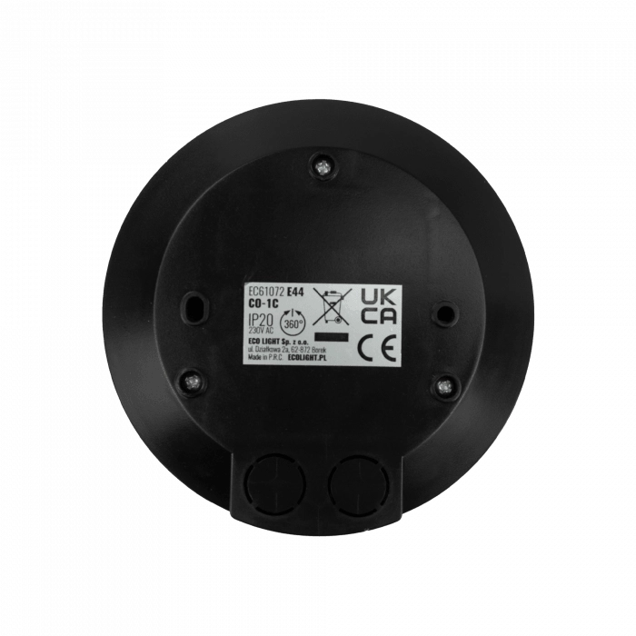 Sensore presenza soffitto nero 360° IP20 Ecolight