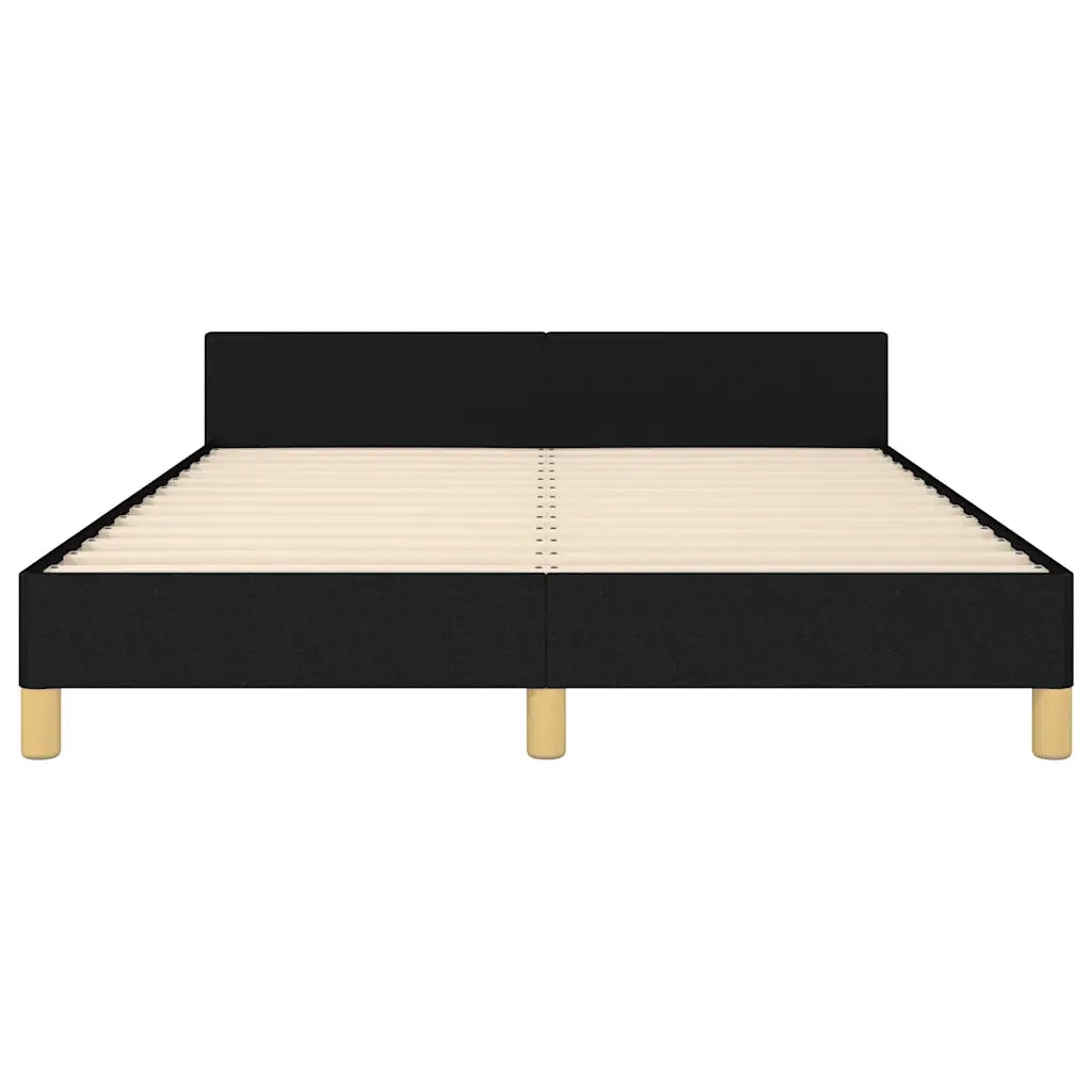 Giroletto senza Materasso-Struttura Letto Nero 140x200 cm in Tessuto 814497