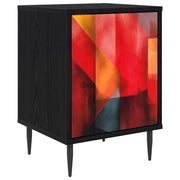 Armadio da Notte HEESCH Rovere Nero 36 x 33 x 51 cm 8007247
