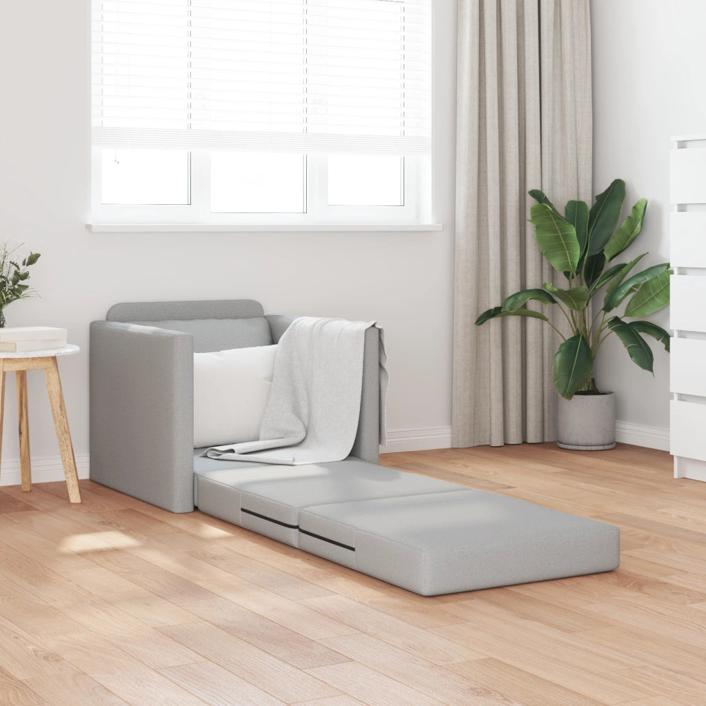 Divano Letto 2-in-1 Grigio Nuvola 74x77x81 cm Tessuto
