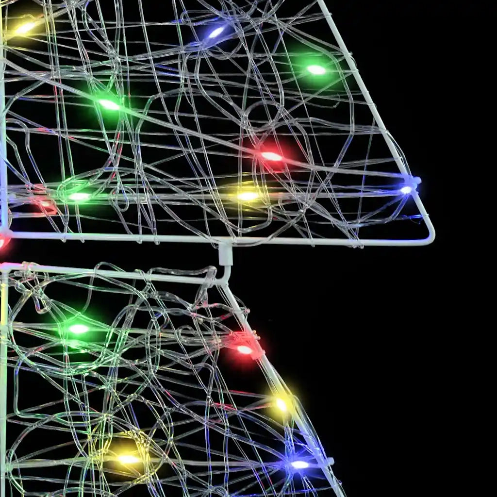 Albero di Natale con 160 LED Multicolore 150 cm Acrilico