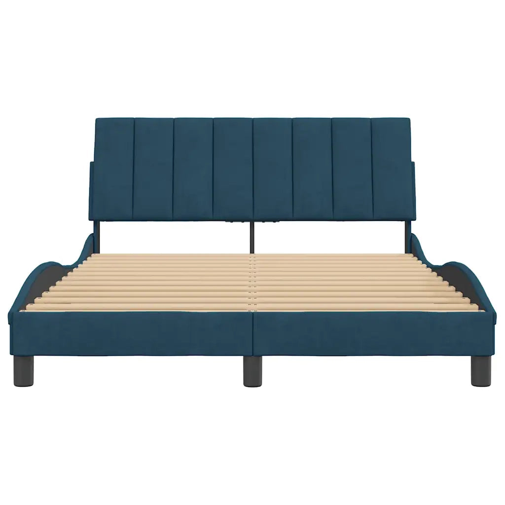 Giroletto senza Materasso Hanko Blu 140x190 cm in Velluto 3207847