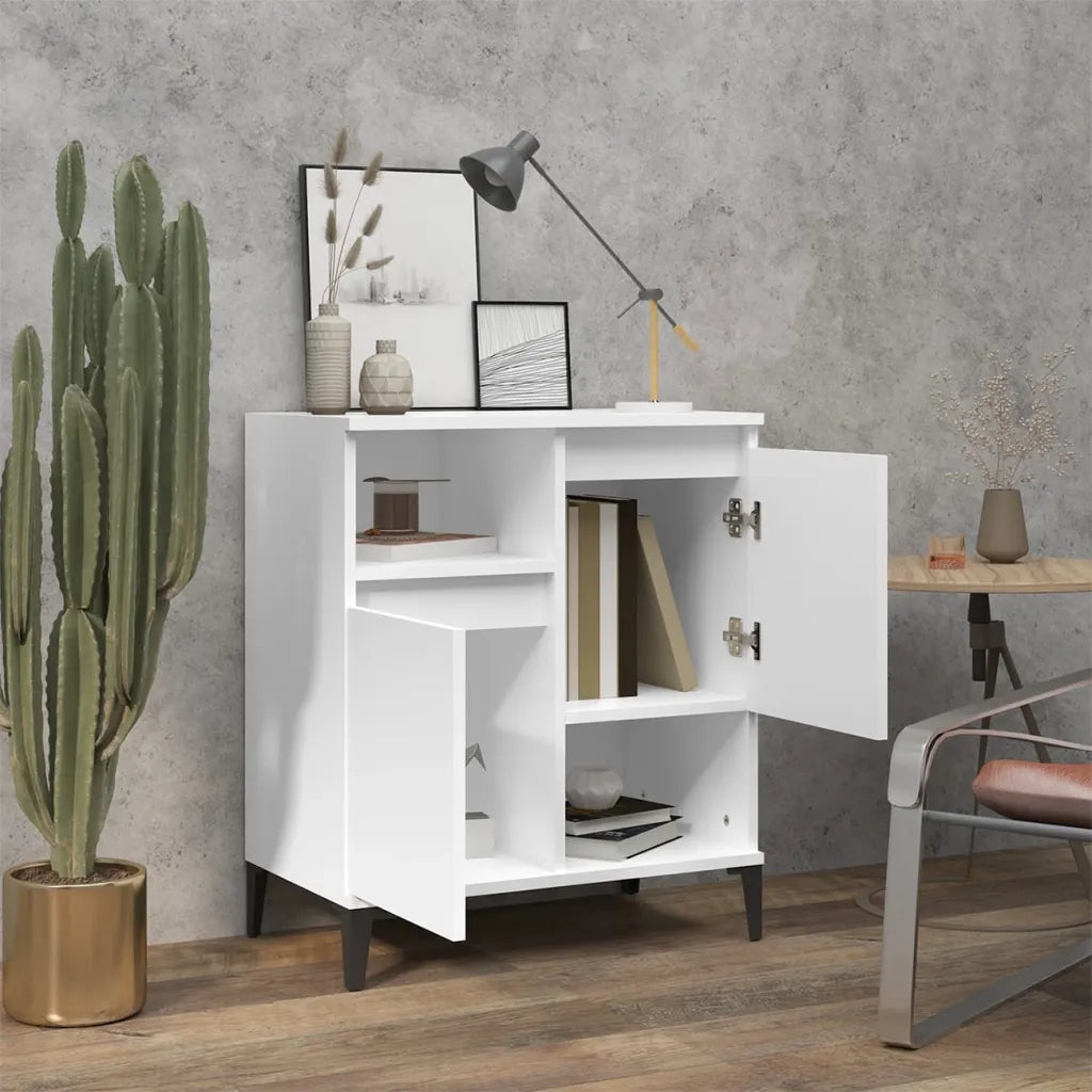 Credenza | Madia | Buffet da pranzo | Armadio da pranzo Bianca 60x35x70 cm in Legno Multistrato