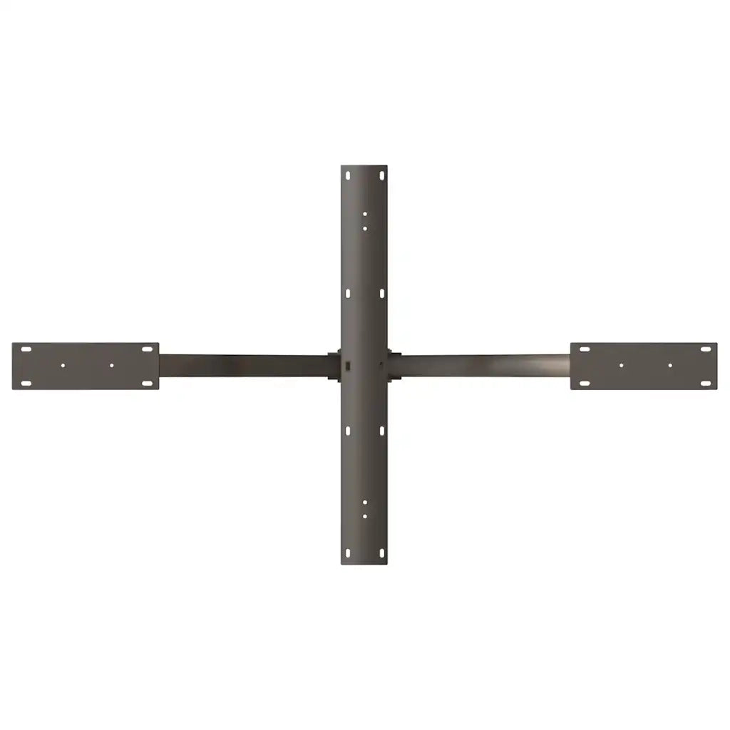vidaXL Gamba per Tavolo da Pranzo a Forma di Ragno Nero 120x68x(72-73) cm Acciaio