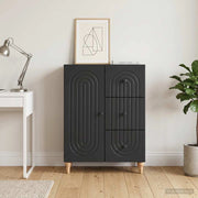 Credenza Nero 66 x 34,5 x 90 cm Legno ingegnerizzato 894166
