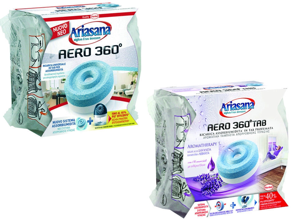 RICARICA ARIASANA PER AERO 360  ° TAB- - gr.450 lavanda - 12 pezzi HENKEL