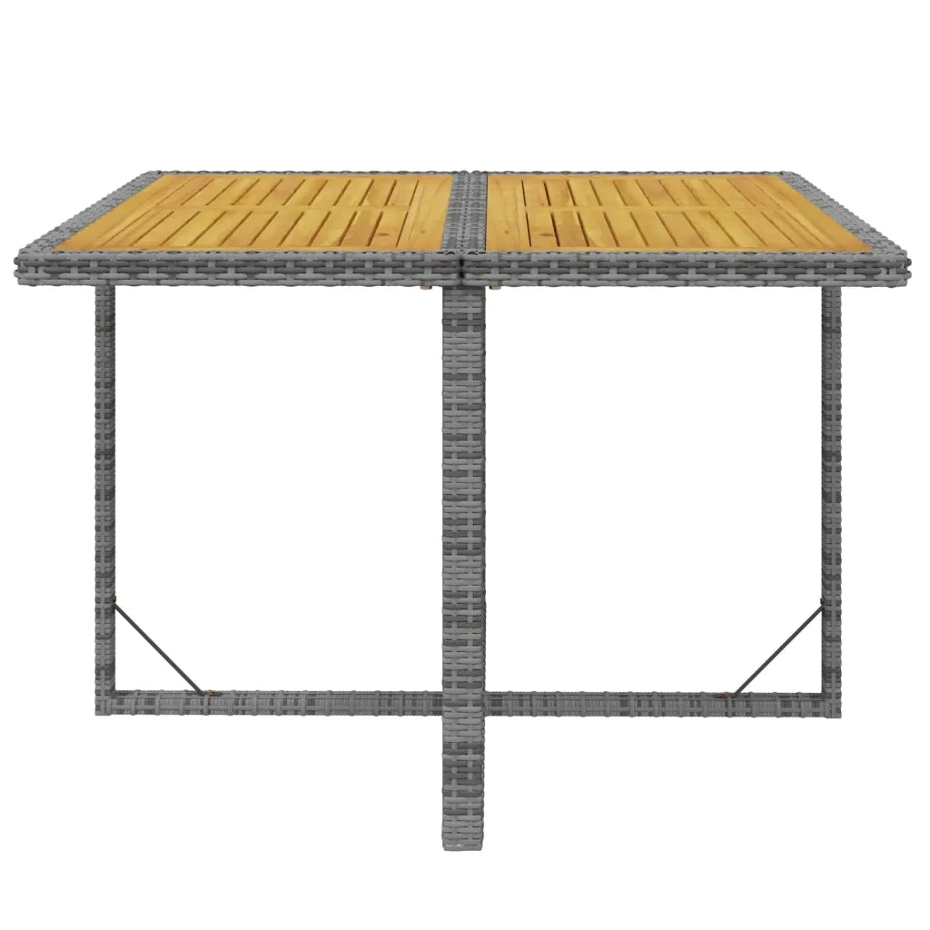 vidaXL Set Pranzo da Giardino 9 pz con Cuscini in Polyrattan Grigio