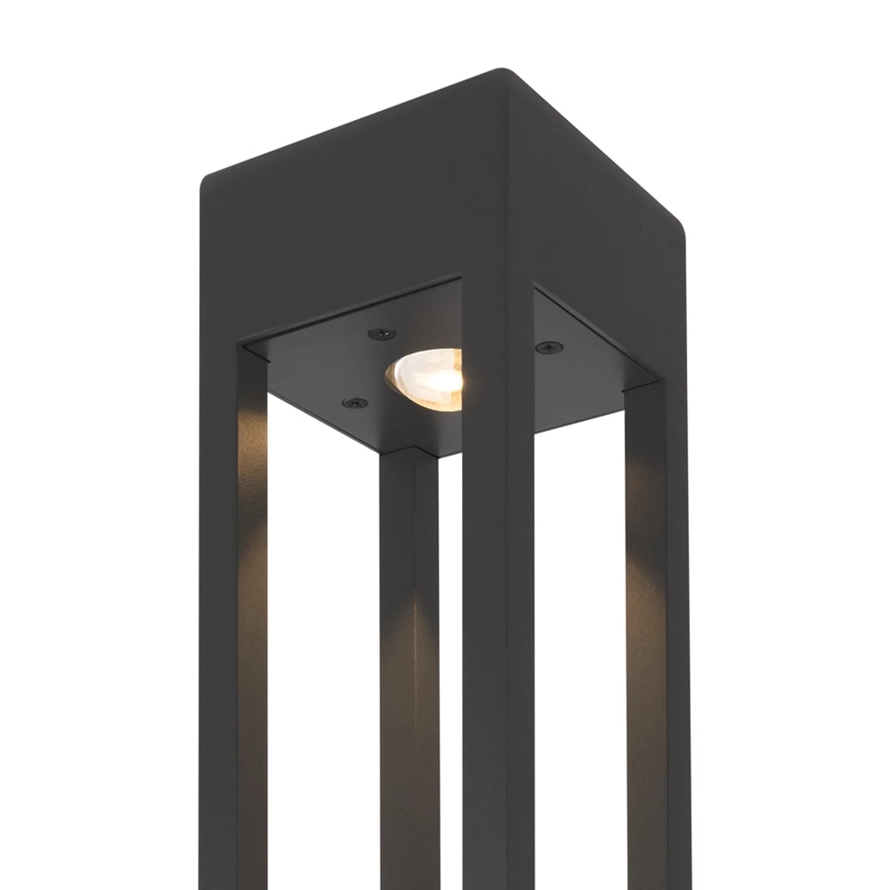 Lampada Da Terra Moderna Da Esterno Metallo Grafite Luce Led 25W Ip65