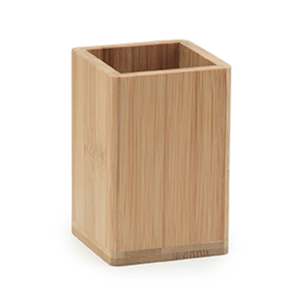 PORTA SPAZZOLINI DA APPOGGIO IN BAMBU MODELLO BONNIE - DIM. CM (LXPXH): 7,4X7,4X11 - LEGNO NATURALE  - GDY