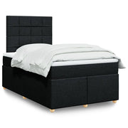 Giroletto a Molle con Materasso Nero 120x190 cm in Tessuto 3293521