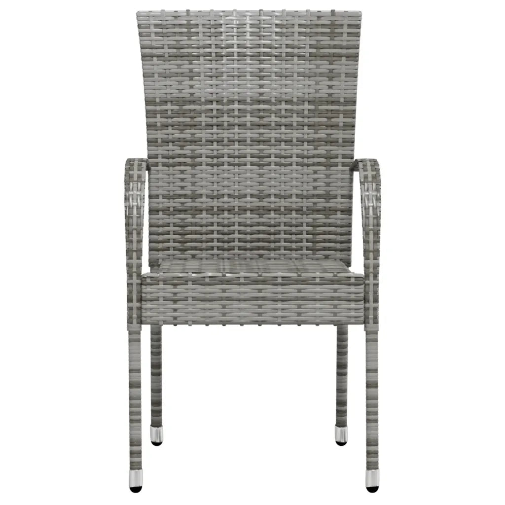 Set Mobili da Pranzo per Giardino 3 pz in Polyrattan Grigio 3098029