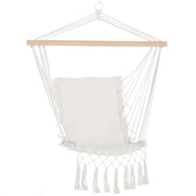 Sedia a Dondolo Sospesa ¨C Zephmum ¨C Tessuto Crema 90x50 cm con Nappe
