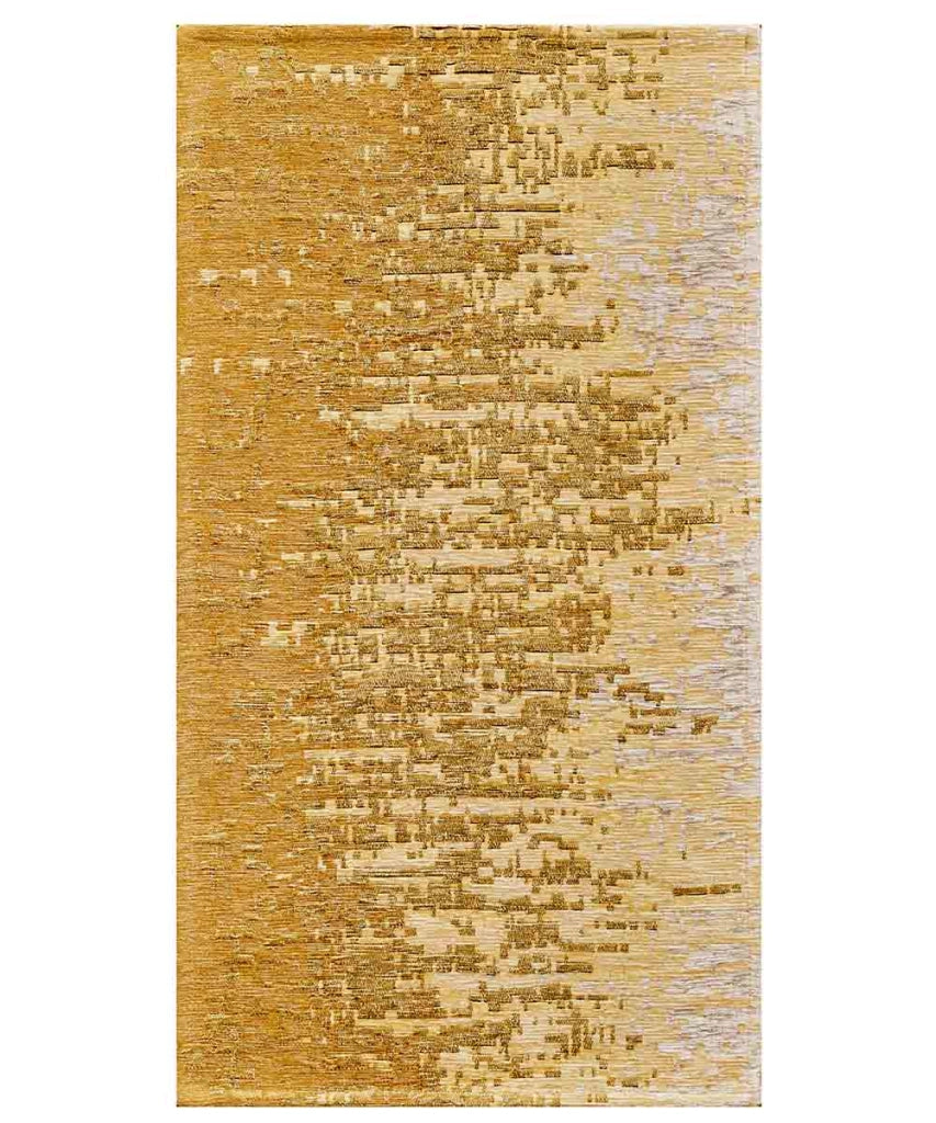 Tappeto TAMIGI ORO moderno contemporaneo pixel sfumati, passatoia cucina multiuso lavabile antiscivolo cm.55x115