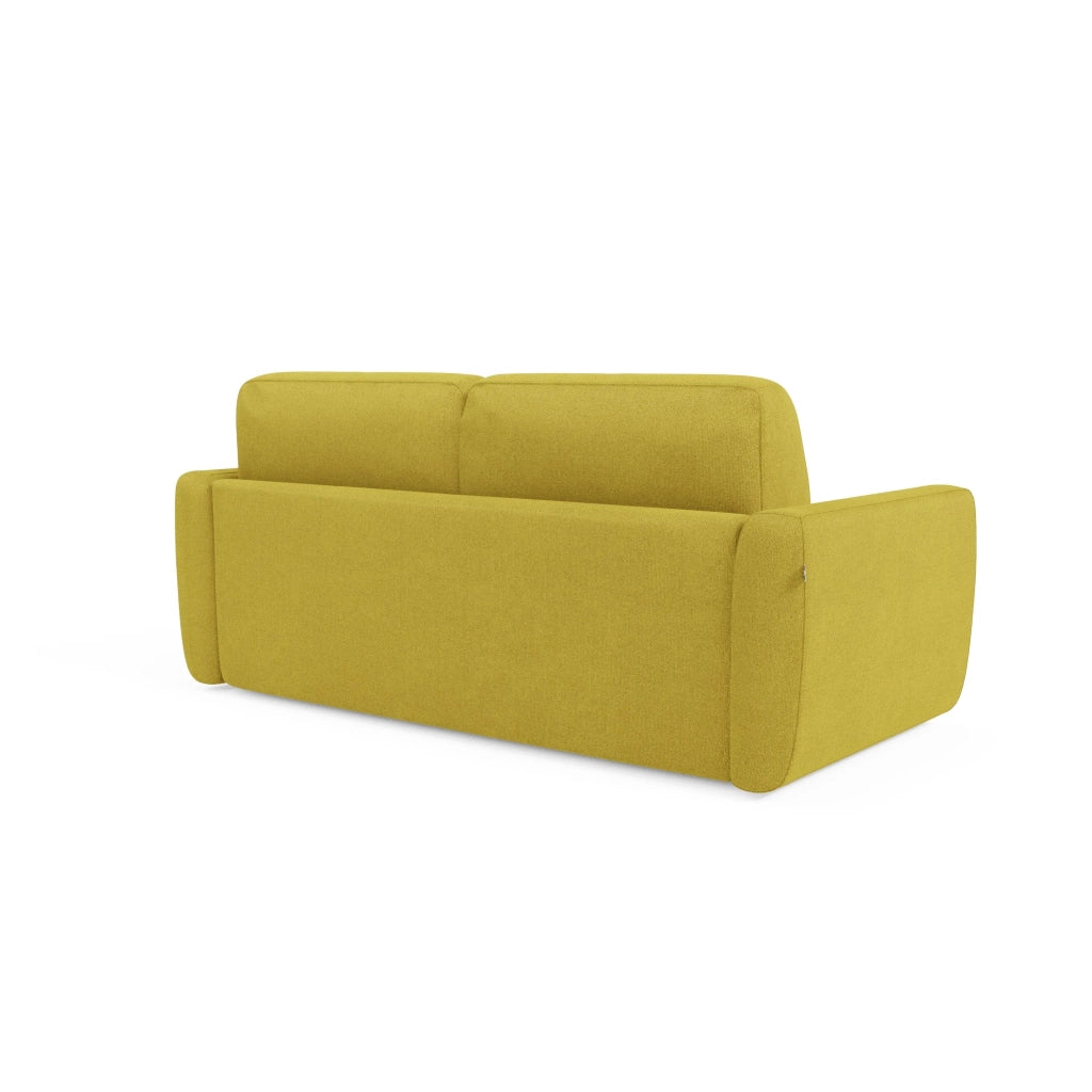 Leonida Divano letto sfoderabile e materasso H18 cm - vano portaguanciali in tessuto Smacchiabile T23 202 cm giallo sole
