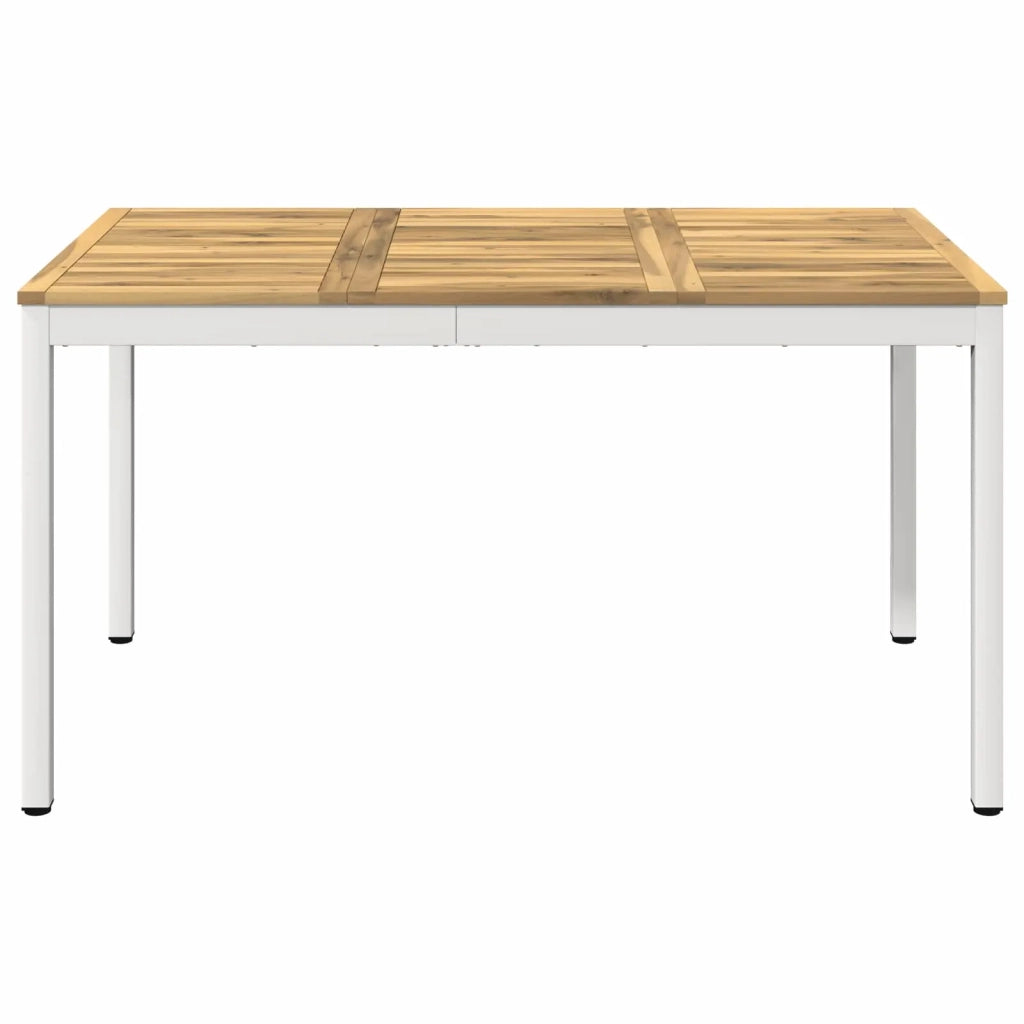 Tavolo da cena da giardino Bianco 141 x 80,5 x 75 cm 901765