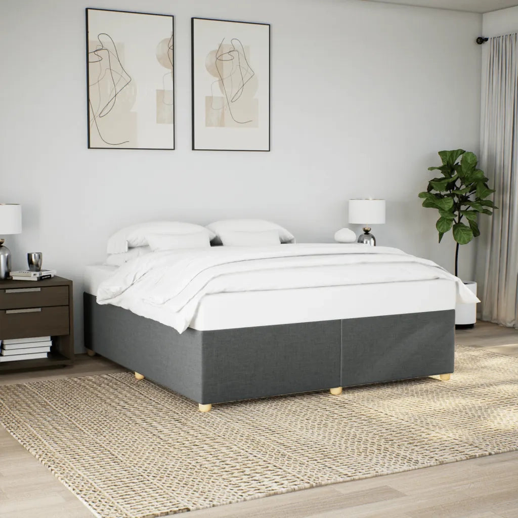 Giroletto senza Materasso Grigio Scuro 180x200 cm Tessuto 3284751