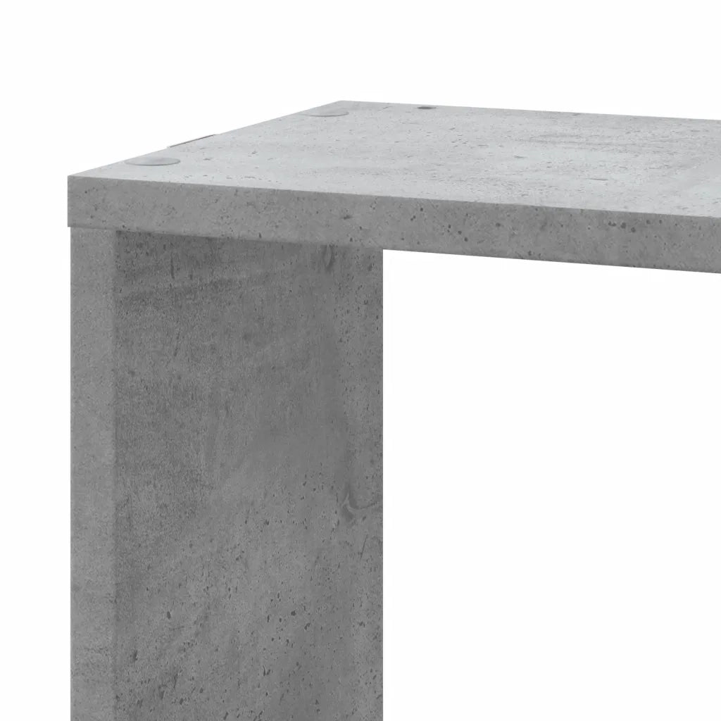 Scaffale Angolare a Muro | Mensola a parete Grigio Cemento 45x45x147cm Multistrato