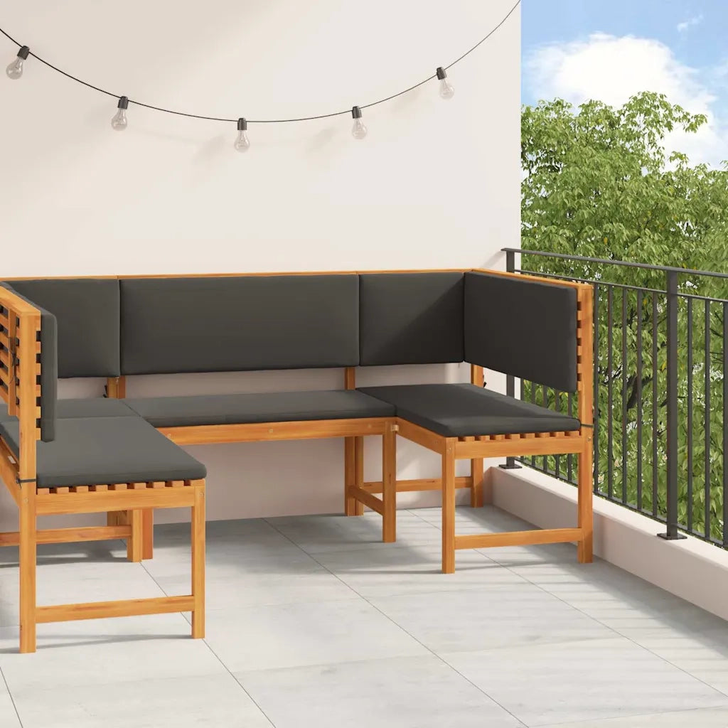 Set Panchina da Giardino 3 pcs Marrone Legno di Acacia Massello 3329106