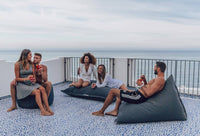 Poltrona a Sacco Pouf Sdraio in Acrilico Pomodone Milk Blu