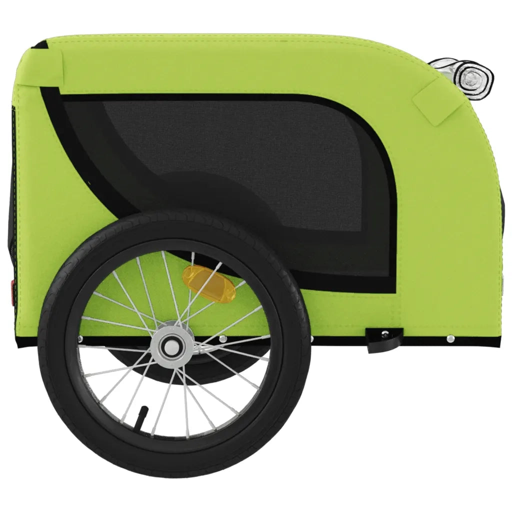 Rimorchio da Bici per Animali Verde e Nero Oxford e Ferro 94004