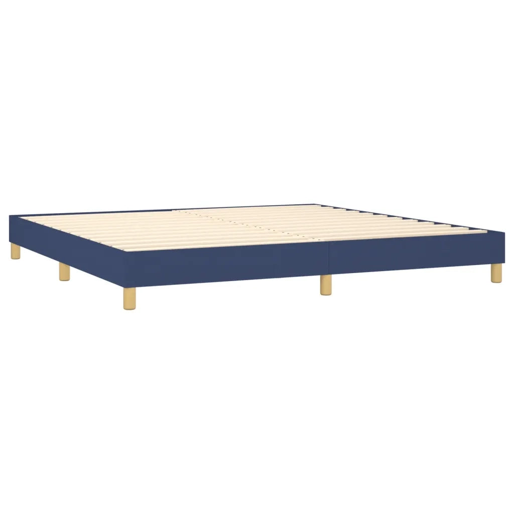 Giroletto a Molle con Materasso Blu 200x200 cm in Tessuto 3140887
