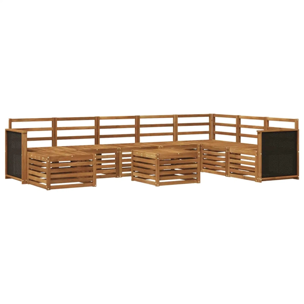 Set di divani da esterno 7 pz Naturale Legno di Acacia Massello 3384730