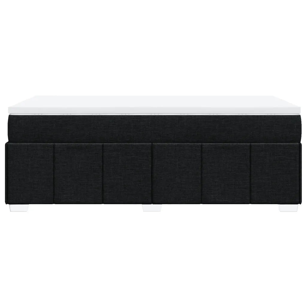 Giroletto a Molle con Materasso-Struttura Letto Nero 80x200 cm inTessuto 960433