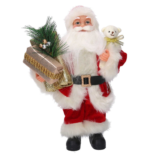 Babbo natale in tessuto rosso cm xh30