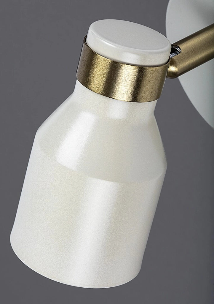 Applique Nezori 1xGU10 bianco avorio oro metallo Rabalux