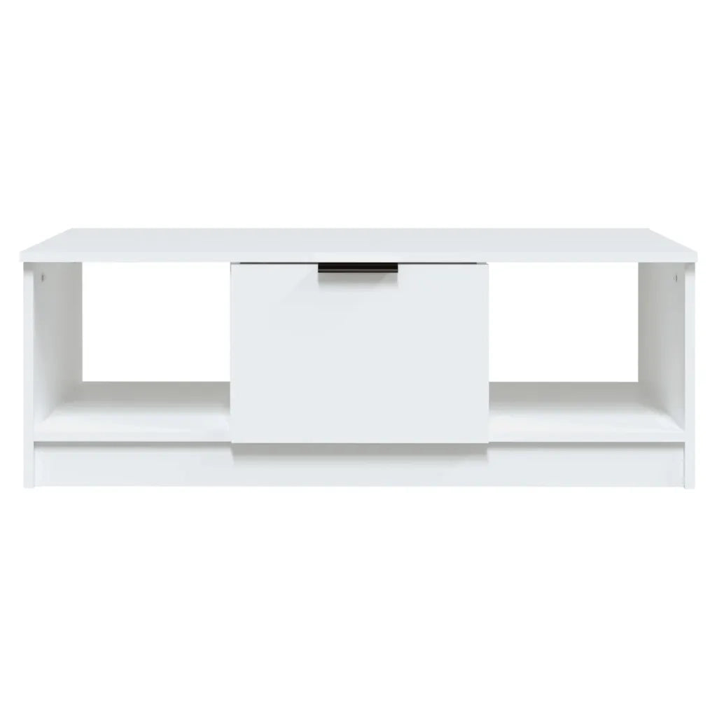 Tavolino da salotto | Tavolino da caff¨¨ | Tavolino da Soggiorno Bianco 102x50x36 cm in Legno Multistrato