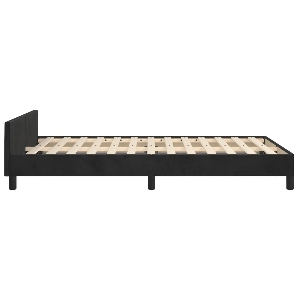 Giroletto senza Materasso Nero 120x190 cm Velluto