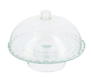 MAURY'S ALZATA PORTATORTA 28XH17 CM PORTA DOLCI IN VETRO TRASPARENTE