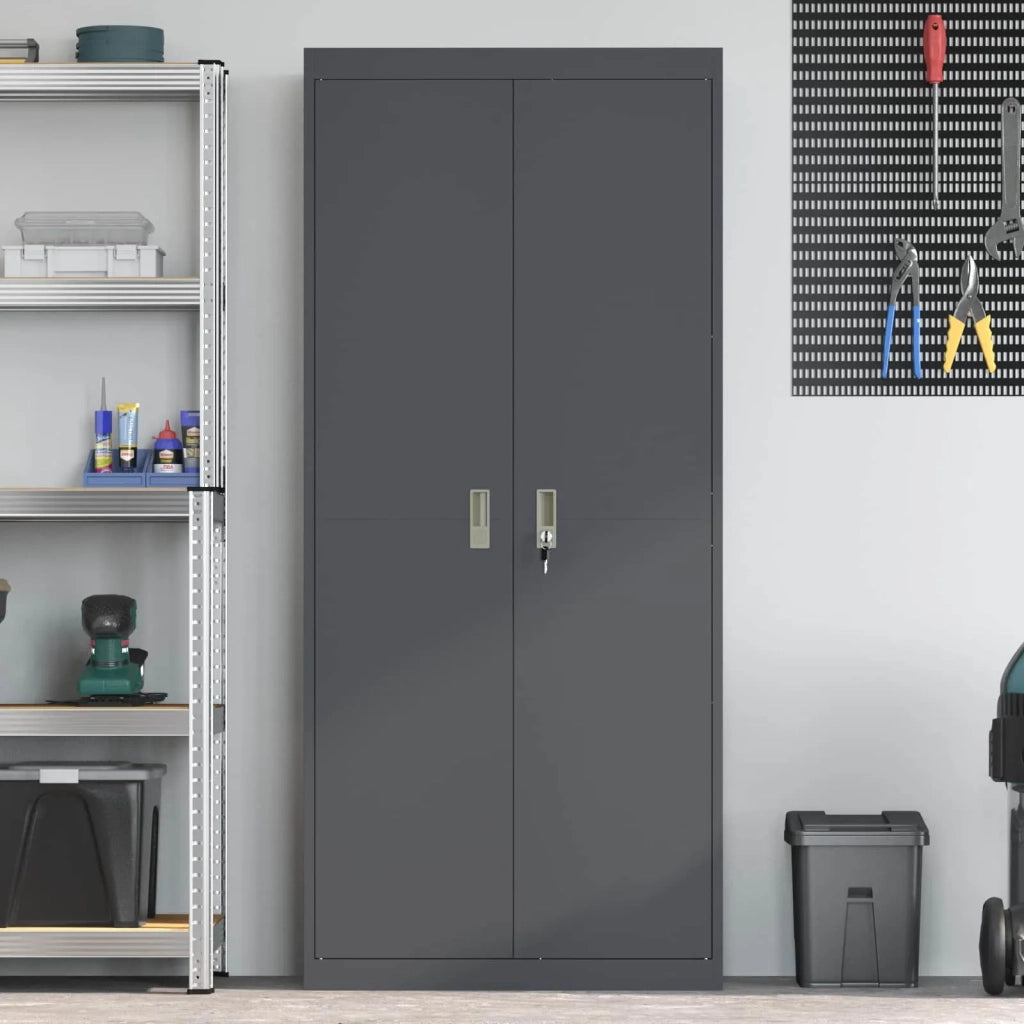 Armadio Antracite 80 x 40 x 180 cm Acciaio