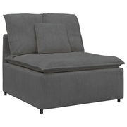 Modulo Centrale Divano Modulare con Cuscini Grigio Scuro 100 cm CFW7360673