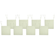 Set di 8 cuscini per sedie da giardino in tessuto poliestere resistente ai raggi UV verde chiaro