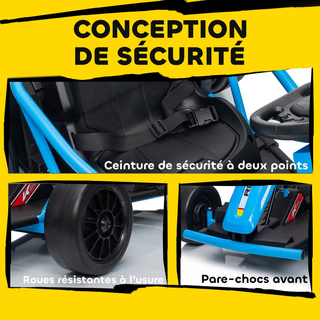 Kart elettrico per bambini ¨C Zephmum ¨C 119x77x54 cm blu