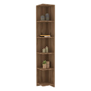 Biblioteca Tufillo, Libreria 5 Ripiani, 25x25x160h cm Marrone Noce