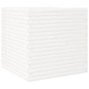 Fioriera | Cassetta per fiori | Vaso da Giardino Bianca 70x70x68,5cm Legno Massello di Pino